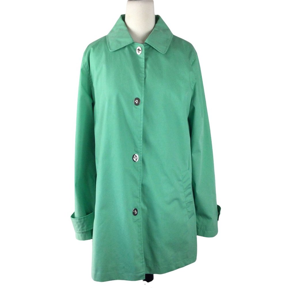 Dennis Basso‎ Mint Green Raincoat, XS